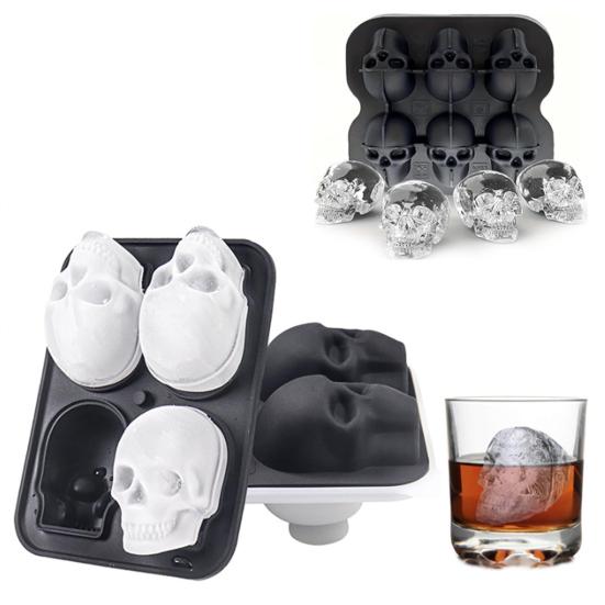 Форма для льда в виде черепа, силиконовая, пищевого класса, форма для кубиков льда