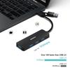 BENFEI USB USB Connection Aluminum Alloy Frame with 4 USB Thunderbolt Compatible with iPhone 15 MacBook iPad Black 3.0 Hub, 2-in-1 Type-A/Type-C