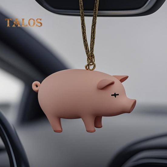 Милая подвеска в виде свиньи, украшение для салона автомобиля, забавная, меняющая цвет жареная свинья, подвеска в виде поросенка, автомобильный аксессуар для зеркала заднего вида