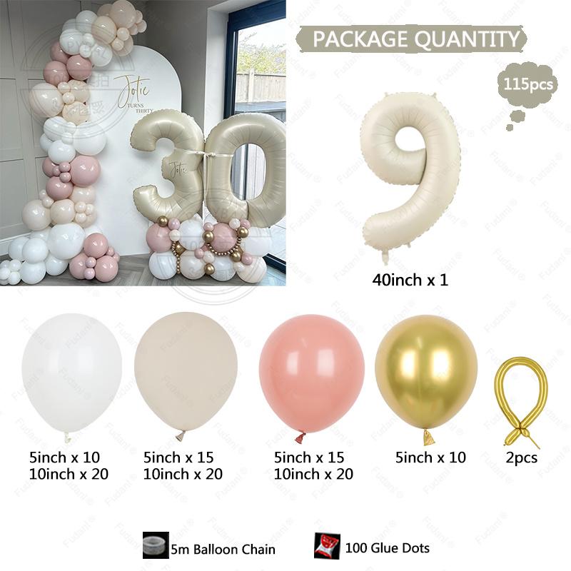 Набор из 116 штук Арок из воздушных шаров Цепь День рождения Предложение Признание Свадьба Открытие Вечеринка Мероприятие Декорация сцены Однотонный воздушный шар Se