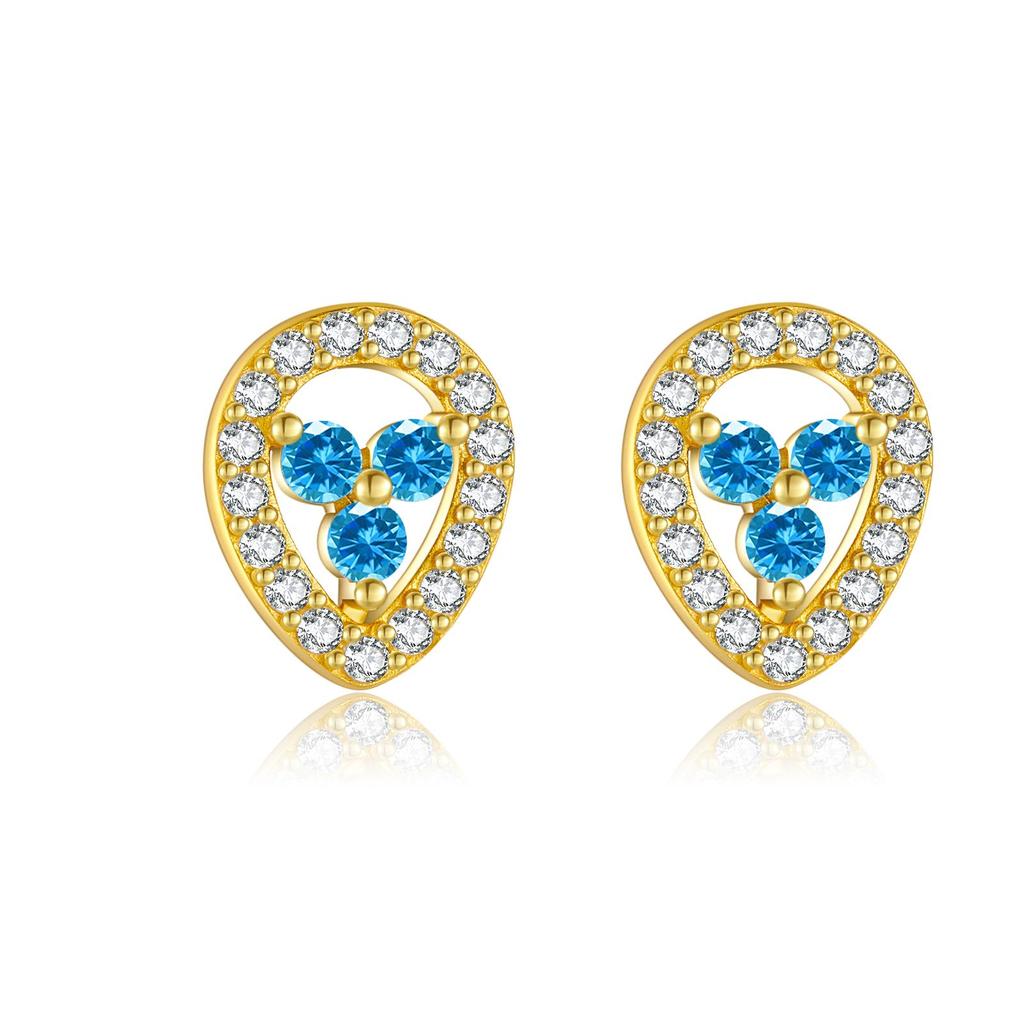 ANDYWEN Серьги-гвоздики из стерлингового серебра 925 пробы, элегантные женские серьги, инкрустированные кубическим цирконием, не вызывающие аллергию серьги-гвоздики, ювелирные украшения