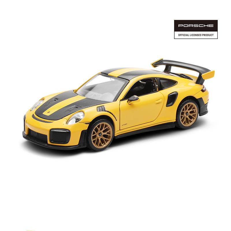 AABKQ1 1:32 Porsche 911 GT2 RS Alloy Sports Car Model Diecasts Metal Racing Car Model Simulation Sound Light Collection Kids Toys Gifts