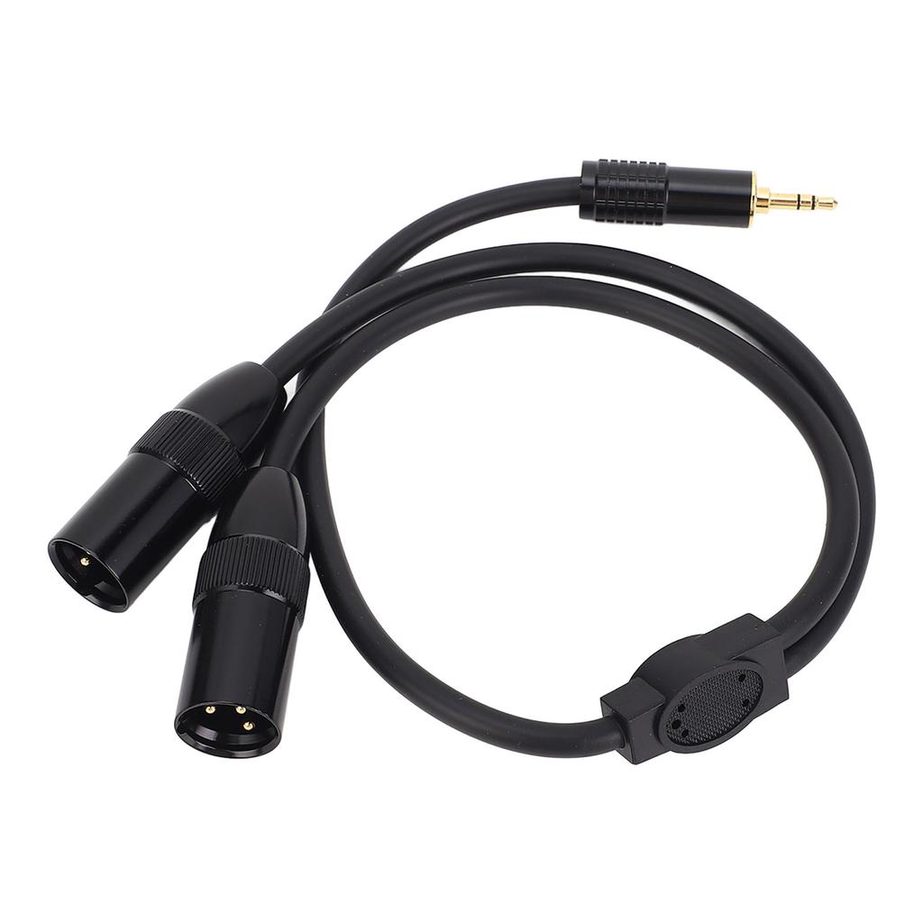 Dual XLR Male to 1 8in TRS Stereo Y Splitter Cable 1.6ft 3.5mm for Portable Media Player Laptop Mixer