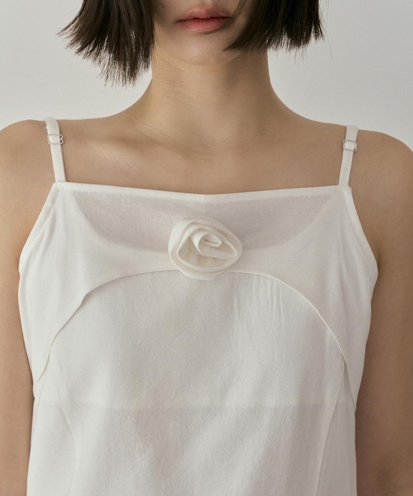 Riorg Asp Floral Point Sleeveless Ops White