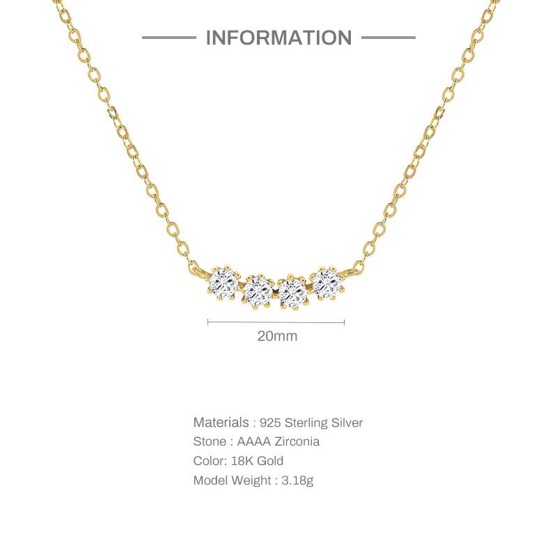 Ожерелье из лунного камня с бриллиантовой вставкой в четыре сложения, простое роскошное, с бриллиантовой вставкой, из стерлингового серебра S925, с покрытием из 18-каратного золота, регулируемое колье для ключицы