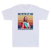 Disc Golf Wwjt What Would Jesus Throw Funny Vintage Unisexs Short Sleeve Tshirt