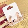 1 Pair Women Earrings Attractive Jewelry Gift Mini Women Rhinestone Ear Studs for Wedding