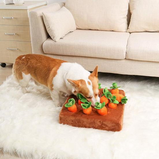 Игрушка для кошек «Морковная грядка» Интерактивная плюшевая игрушка «Морковная грядка» с 45759 пищалками