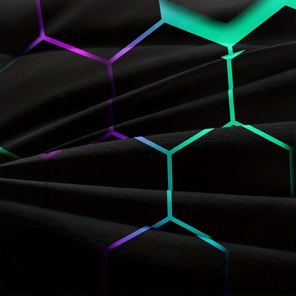 Мягкий и удобный комплект пододеяльников с шестиугольным принтом для спальни и гостевой комнаты - включает 1 пододеяльник и 2 наволочки