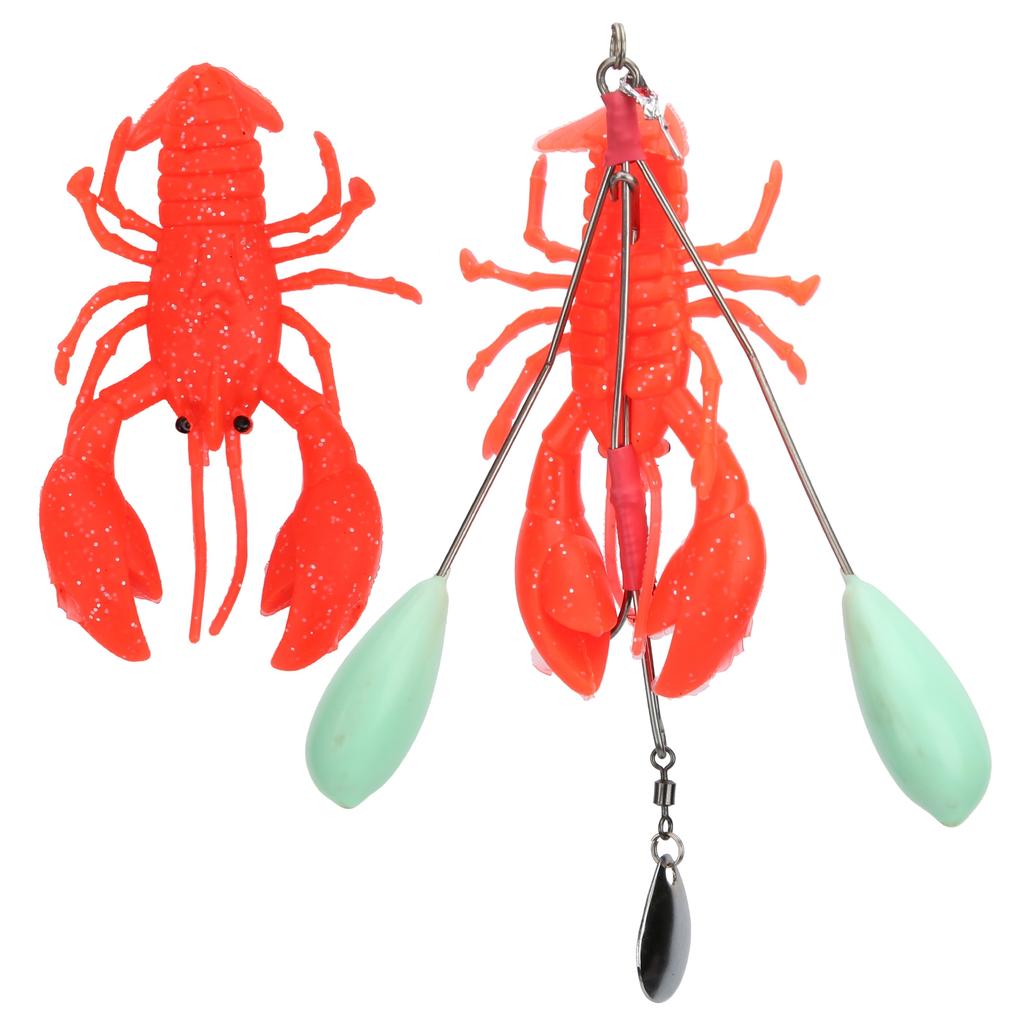 Artificial Simulation Large Lobster Crawfish Lure Bait Deep Sea Trolling Fishing Tacklered