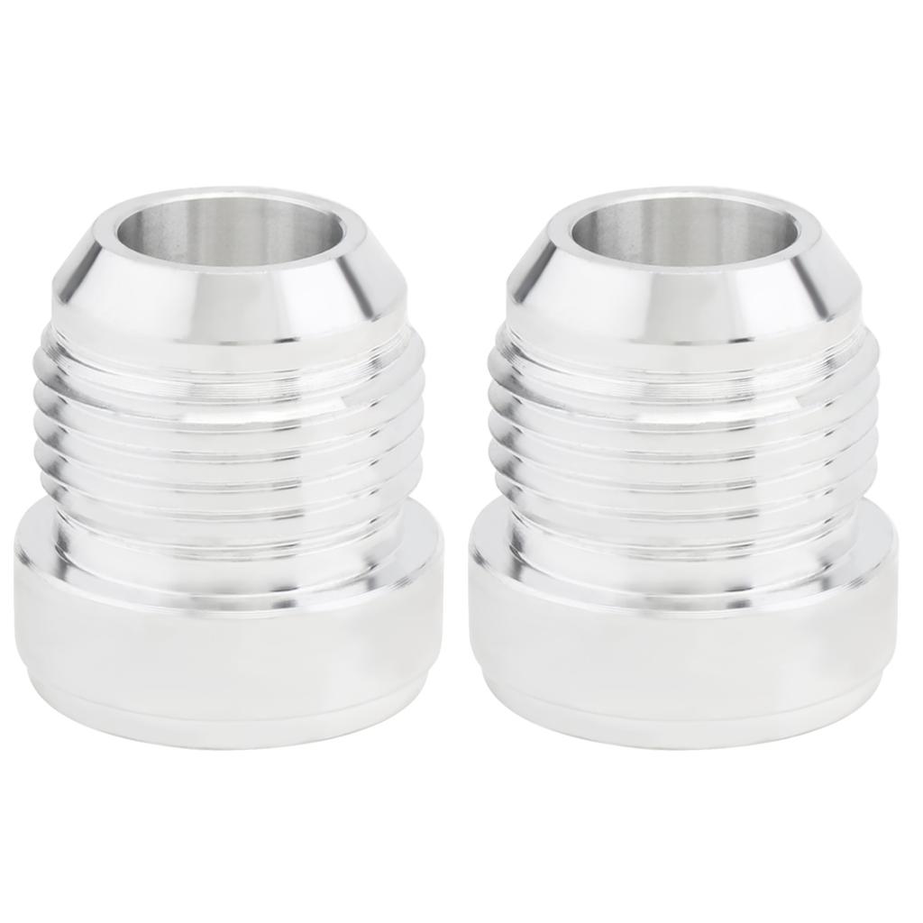 2pcs Aluminum Alloy 12AN Male Weld on Bung Fitting 12AN Male Flare Weldable Fuel Tank Fitting Adapter Connector