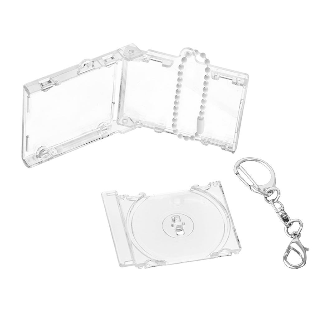 Акриловый брелок-подвеска в виде альбома для дисков, брелок в виде пустой коробки для дисков, подходящий для брелка-рюкзака, брелок-зажим для цепи