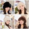 Windproof Faux Fur Bucket Hat Elegant Warm Fisherman Hat Personality Ear Protection Hat  Ladies