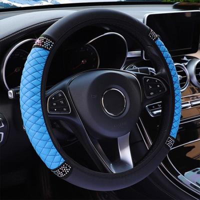 Чехол на руль автомобиля из ПУ-кожи с бриллиантами Для 15''/38см Универсальные Аксессуары