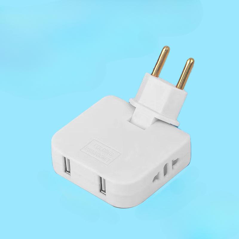 1 шт. USB 3 в 1 адаптер питания ЕС, складной адаптер для путешествий США-ЕС, преобразователь мощности, вилка KR, электрическая розетка переменного тока
