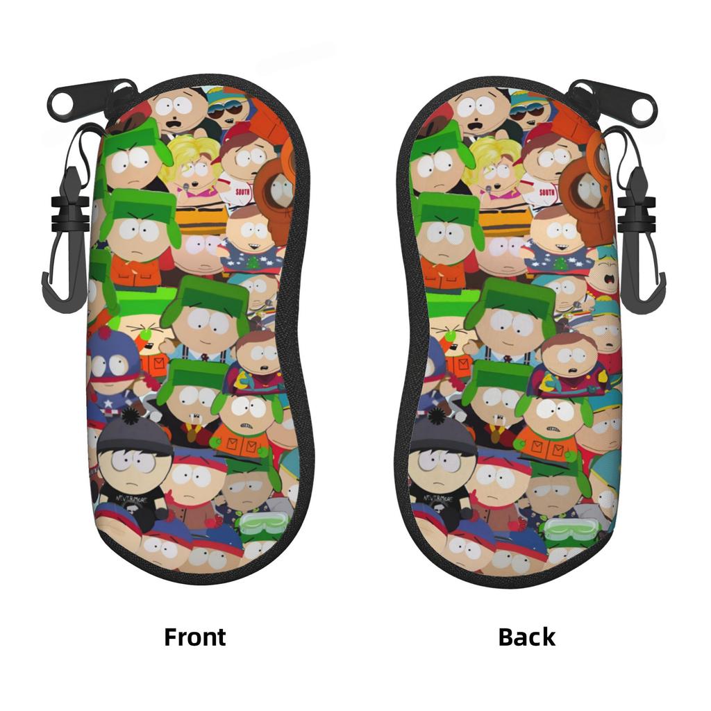Custom Southes Cartoon Parked Eyeglass Glasses Case Women Men Soft Manga Sunglasses Protective Pouch