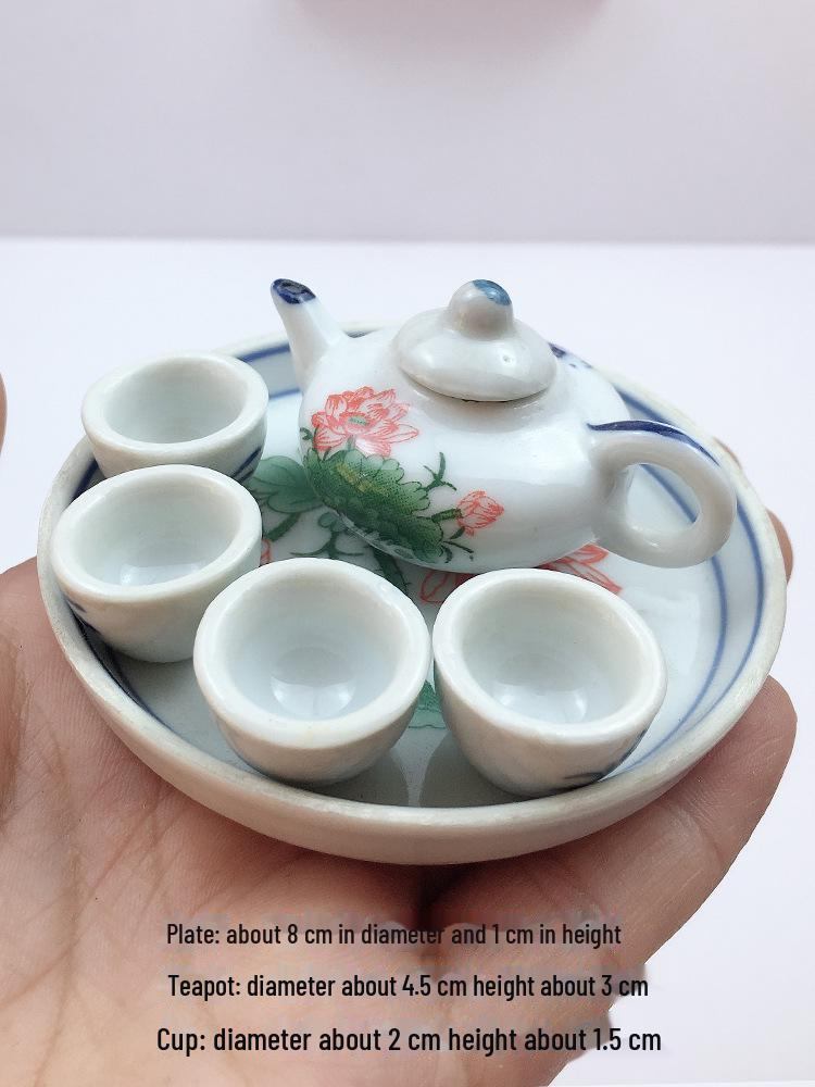 Миниатюрный керамический чайный сервиз для детского игрового домика – украшения для чайников и чашек