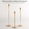 Luxury Metal Candle Holders Set of 3 Pillar Table Centerpiece Candle Holder for Wedding Party Home Office Decoration