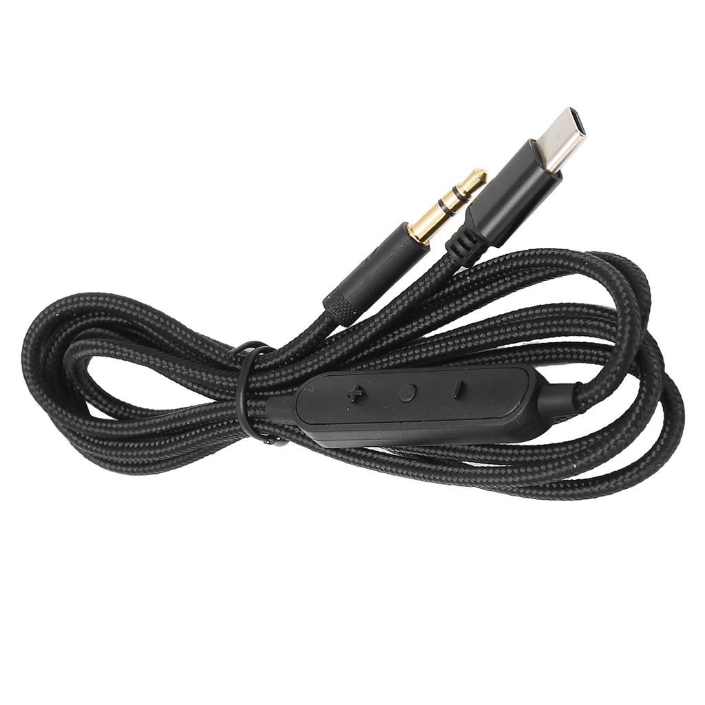 Type C Headphone Audio Cable USB C To 3.5mm Replace Headphone Cord with Microphone and Volume Control for MDR‑1A XB950
