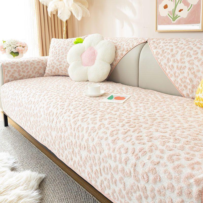 Мягкая подушка с тиснением плюша и песка, зимняя толстая противоскользящая высококачественная диванная полотенца, L-образный износостойкий и грязеотталкивающий чехол для дивана