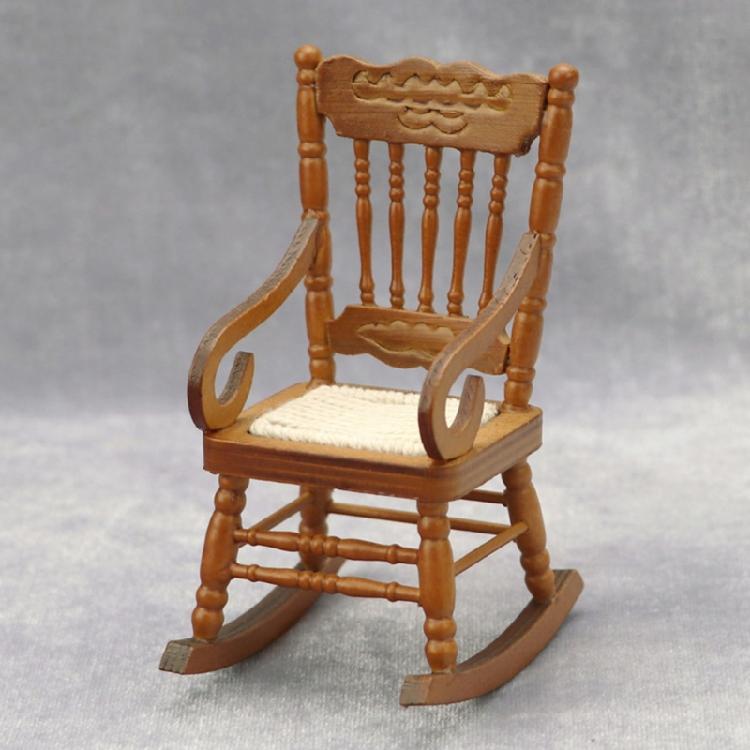 Реалистичное кресло-качалка, миниатюрная витрина Zakka, дисплей для ролевых игр, для энтузиастов кукольных домиков, масштаб 1/12, винтажное кресло
