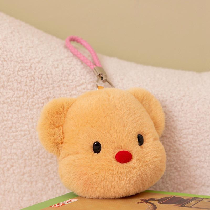 Bear Butter Plush Toy Keychain Coin Purse Headphone Bag Decorations Pendant