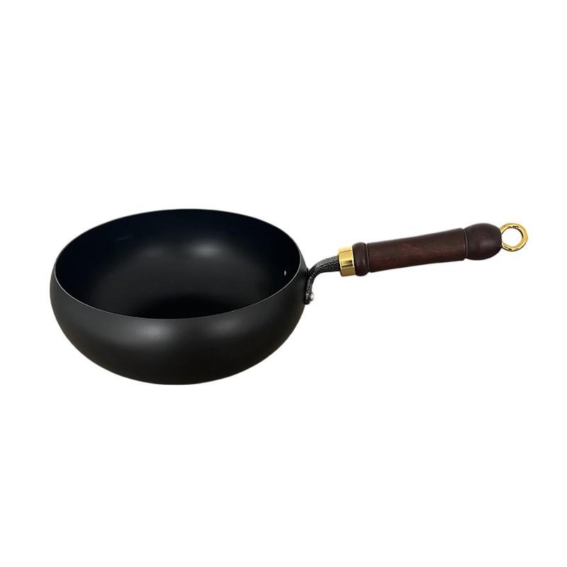 Heavy Duty Carbon Steel Wok Pan Nonstick Deep Round Fry Gas Stove Cooking Stir Soup