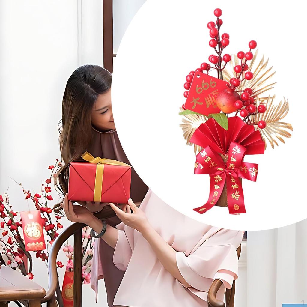 Chinese Year Decoration Feng Shui Decor Desktop Ornament Ceremony Handmade Good Luck for Home