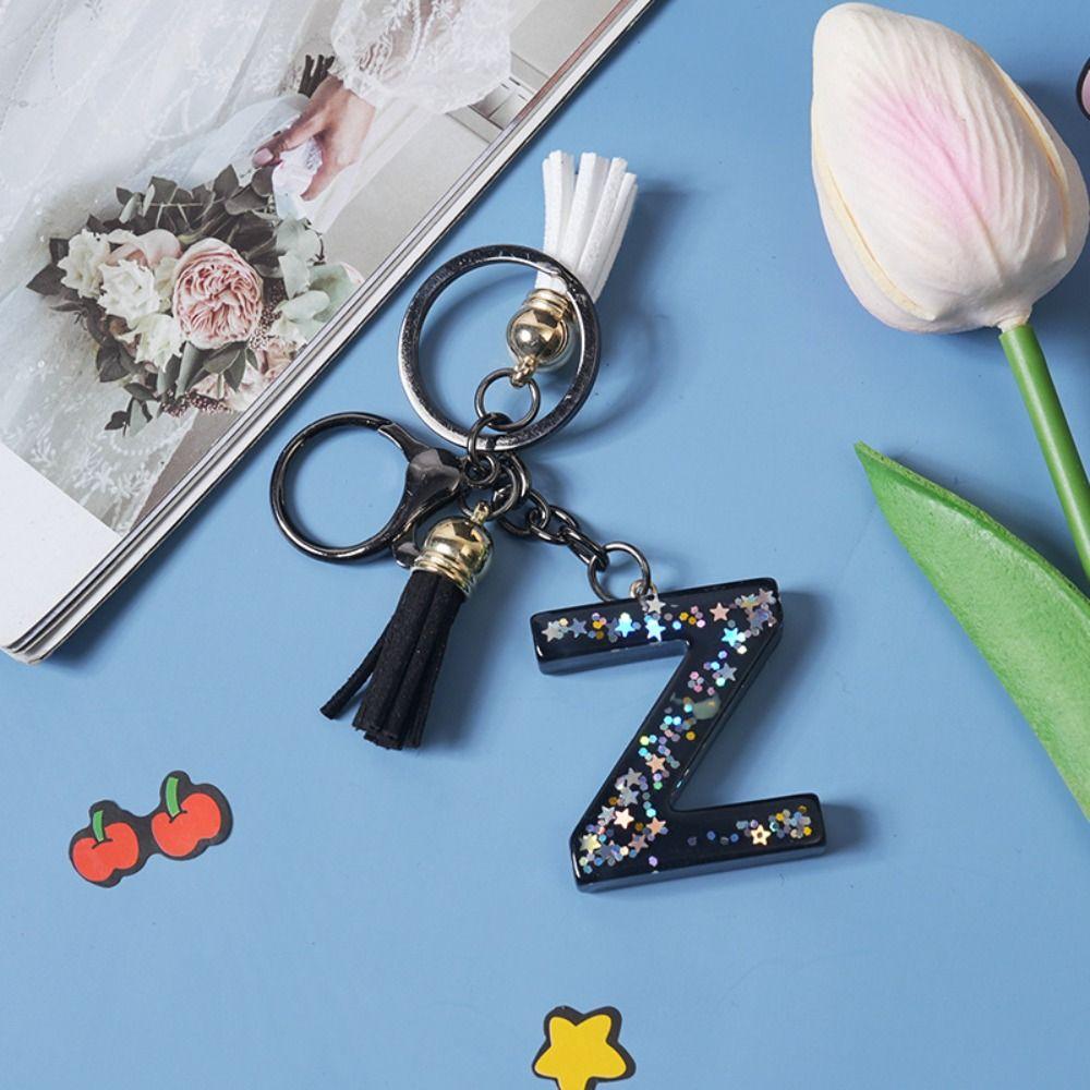 Изысканный Английский Алфавит Сумка Подвеска Буквы A-Z Алфавит Инициалы Блестящий Брелок Женский Подарок