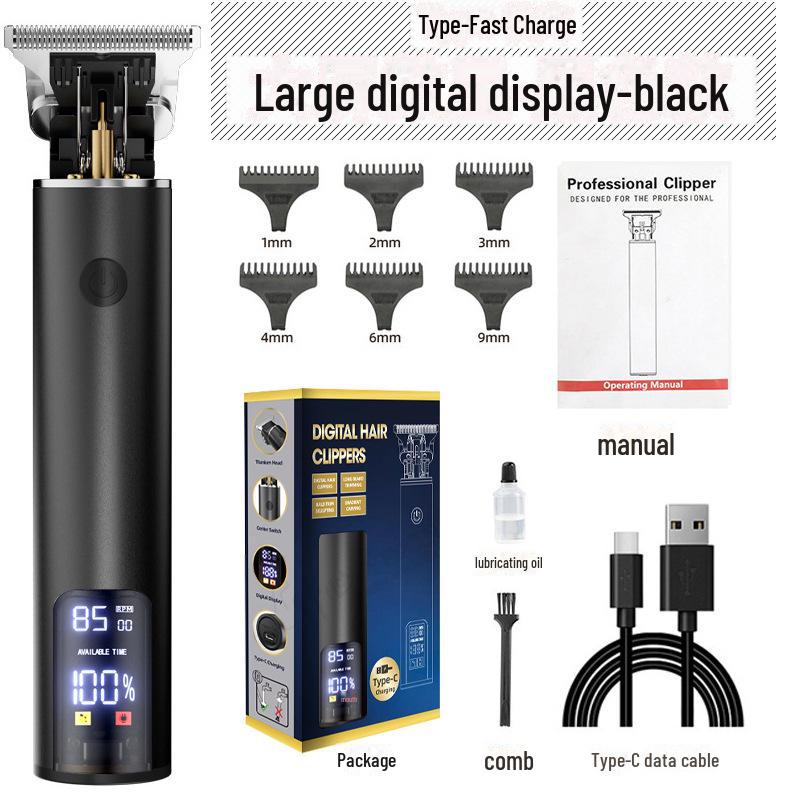 Электрическая аккумуляторная машинка для стрижки волос для мужчин: Водонепроницаемый, специальный дизайн резьбы