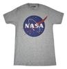 WeLoveFine Мужская футболка с логотипом NASA Space, меланжево-серая, новая с биркой, размер S