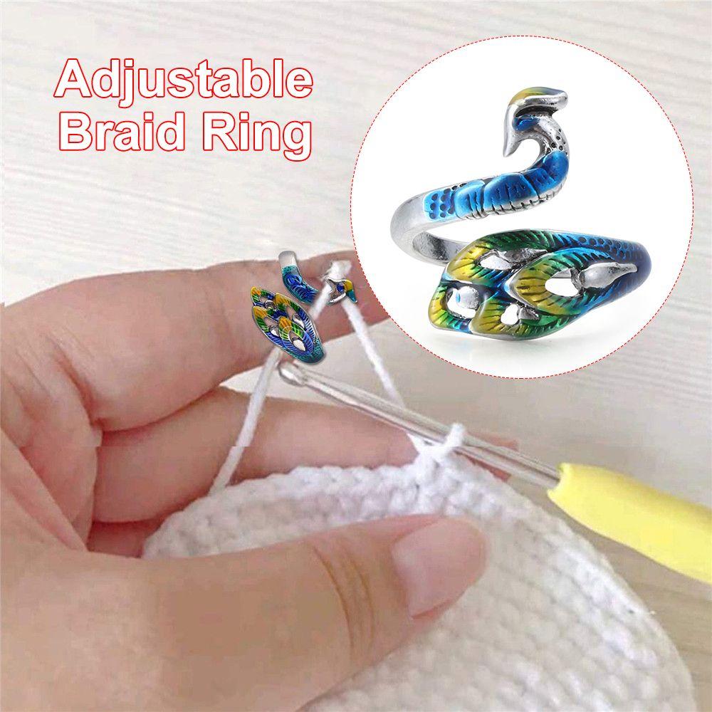 Finger Wear Thimble Knitting Tools Knitting Loop Yarn Guides Sewing Accessories Crochet Ring