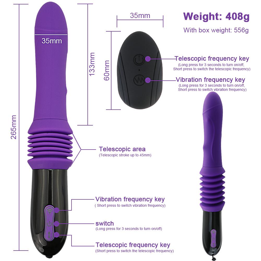 Automatic Telescopic Dildo Vibrator Sex Machine for Women Men G Spot Anal Thrusting Pussy Masturbation Sex Toys Gun Massager