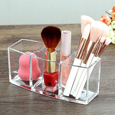 3 сетки прозрачные органайзеры для косметики, кисти, акриловый ящик для хранения, чехол, держатель для кистей, настольный органайзер для косметики