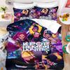 K-Pop Bedding Set Demon Hunters Themed Colorful Print Polyester Student Dormitory Bed Sheet Duvet Cover Kid Gift Home Textile