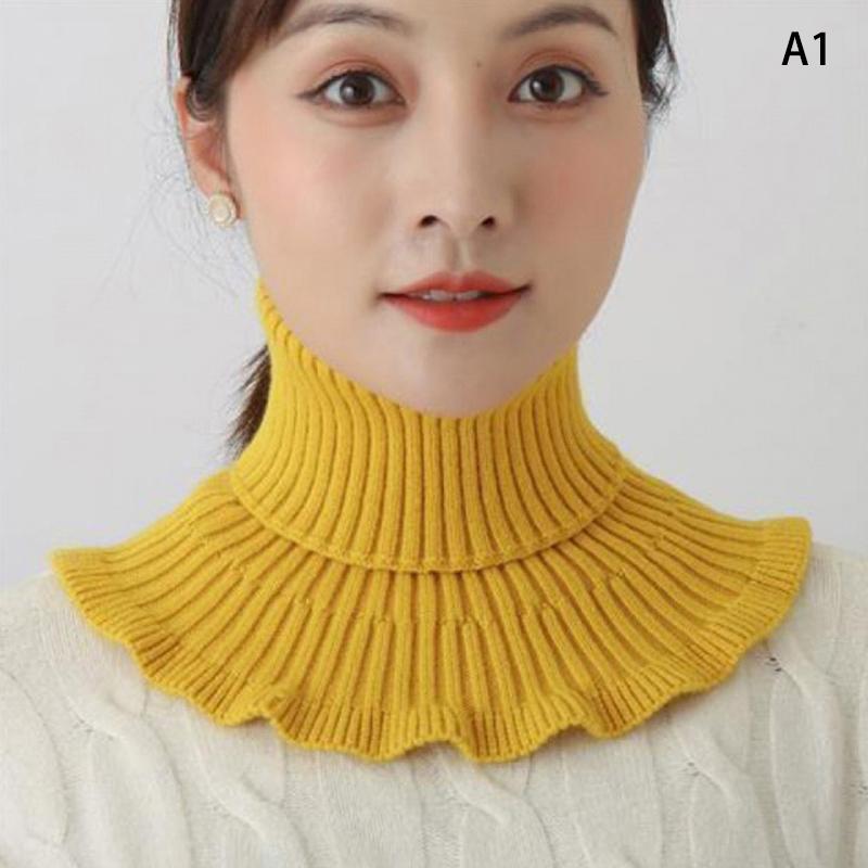 Women Warm Knitted Fake Collar Woolen Women Turtleneck Knitted False Fake Collars