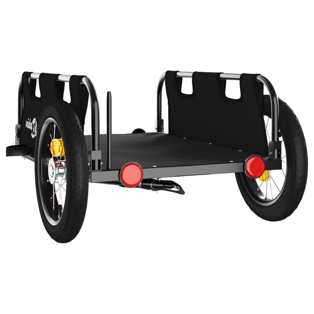 Bicycle Trailer Black Oxford Fabric and Iron