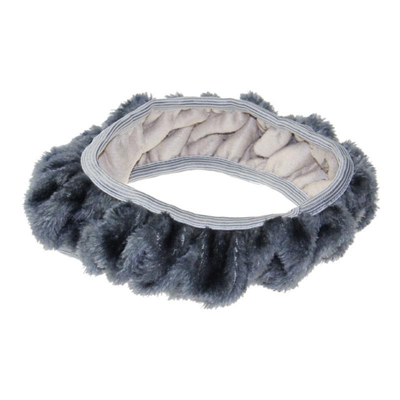 Зимний плюшевый чехол на руль, автомобильный аксессуар, ручки, авто, одноцветный чехол