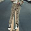Vintage  Leopard Loose Pants New Streetwear Women Autumn/Winter High Waist Casual Trousers
