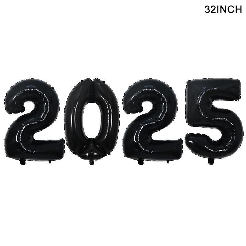 2025 Фольгированные шары с короной и цифрами С Новым годом Украшение для вечеринки Фотобудка Реквизит Товары Рождественский домашний декор Навидад 2024