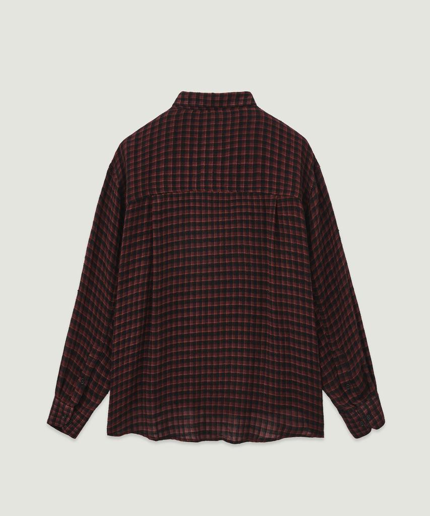 LMOOD WOMEN Esmeralda Cotton Viscose Check Shirt Red