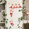 Reusable Christmas Ornaments Santa Claus Wall Sticker, PVC Waterproof Decals, Self Adhesive Winter Seasonal Decor Art Stickers for Home Living