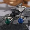 Серебряное кольцо Baotai из стерлингового серебра S925, натуральный малахит, синий, золотой, белый агат, женское, нишевый дизайн, перо, открытое кольцо
