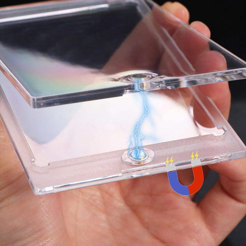 Acrylic Magnetic Card Holder Hard Plastic Cards Protectors Sports Star Cards Case Idol Photo Cards