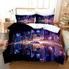 New York City Night View Bedding Collection Queen King Size Comforter Cover  Duvet Cover Pillowcase Collection Soft Home Textile Bedclothes