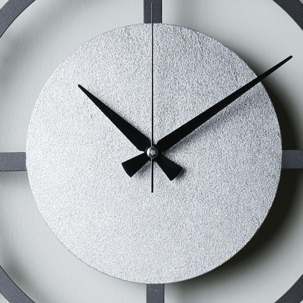 MUYIKA A Bunnela Silver, Red, Black Metal Color Wall Clock 50x50cm MDS-50