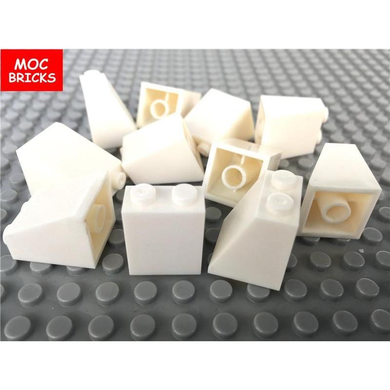 100 шт. Кирпичики MOC Темно-серый Белый Скат 2X2X2 3678 Образовательные Аксессуары Собранные Строительные Блоки Игрушки для Детей