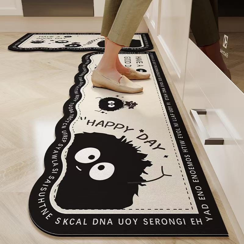 Нескользящий кухонный коврик из диатомовой грязи, супервпитывающий коврик для пола, длинные ковры для спальни и кухни, коврик для ванной комнаты и входной двери