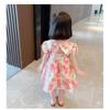 Платья для девочек, платья для девочек маленького и среднего размера, повседневные платья принцесс с цветочным принтом для младенцев и девочек