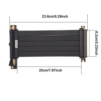PCI Express 3.0/4.0 x16 на x16 Gen 4 GPU Двойной Обратный Кабель-удлинитель Видеокарты Карта-райзер Для ITX Позолоченный Разъем